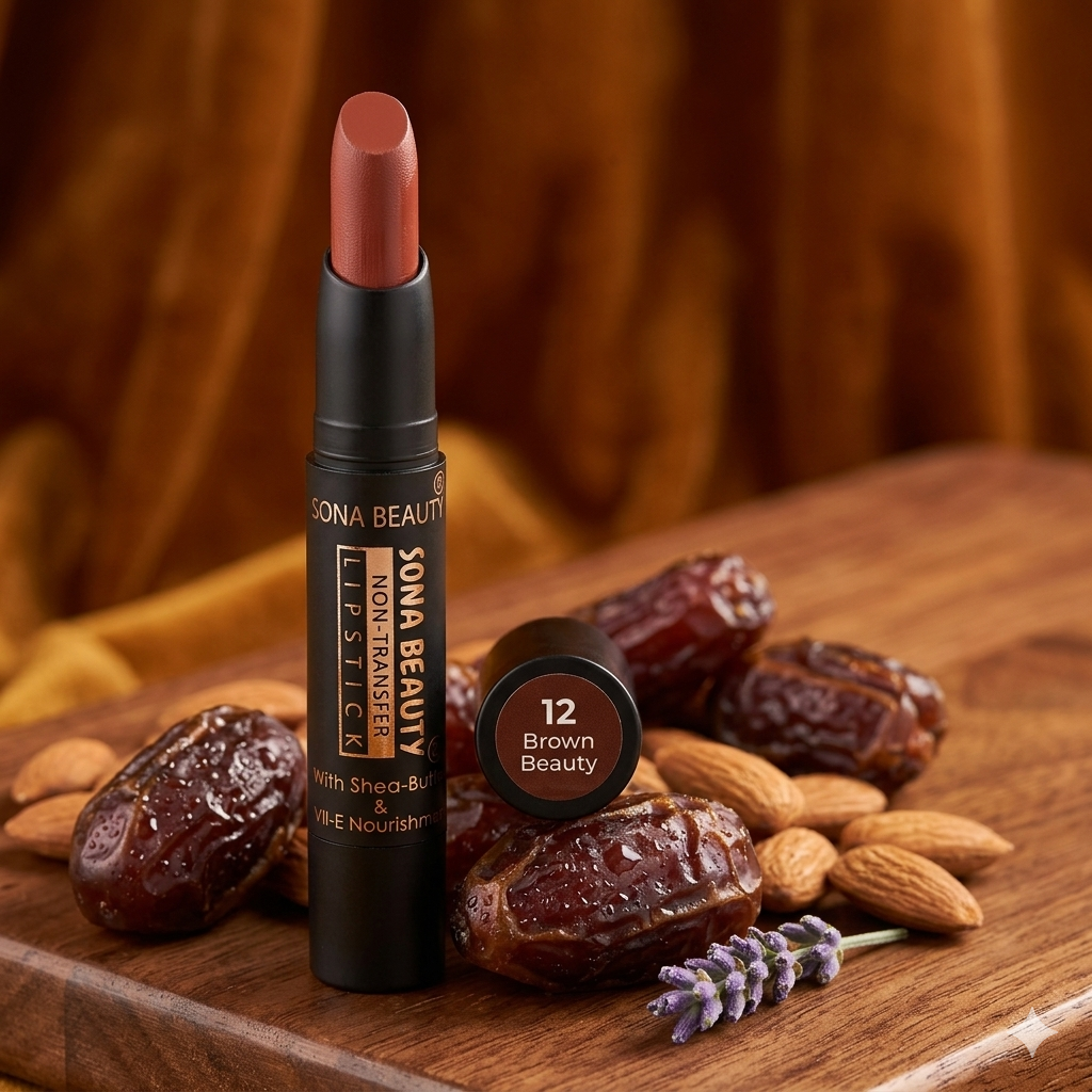 NON TRANSFER LIPSTICK, BROWN BEAUTY 12