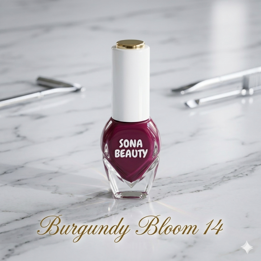 NAIL POLISH, BURGUNDY BLOOM 14
