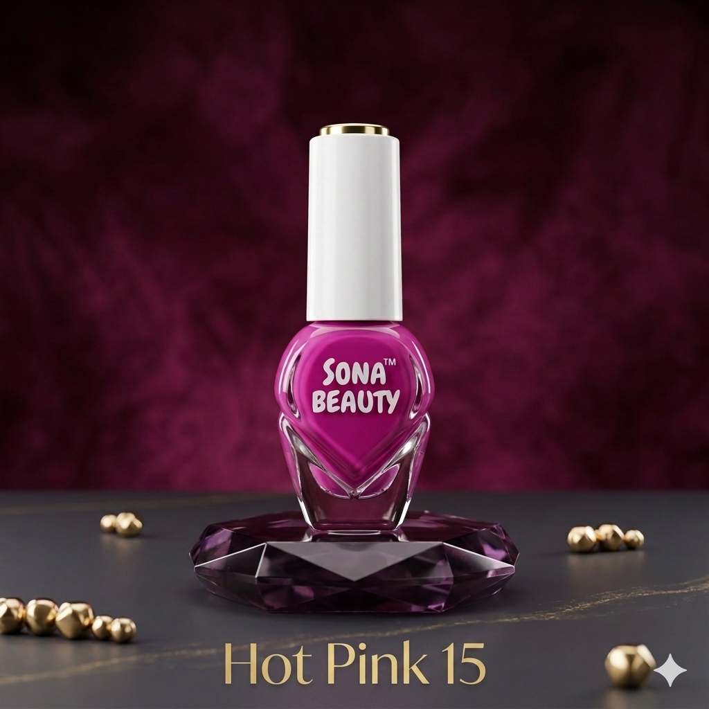 NAIL POLISH, HOT PINK 15