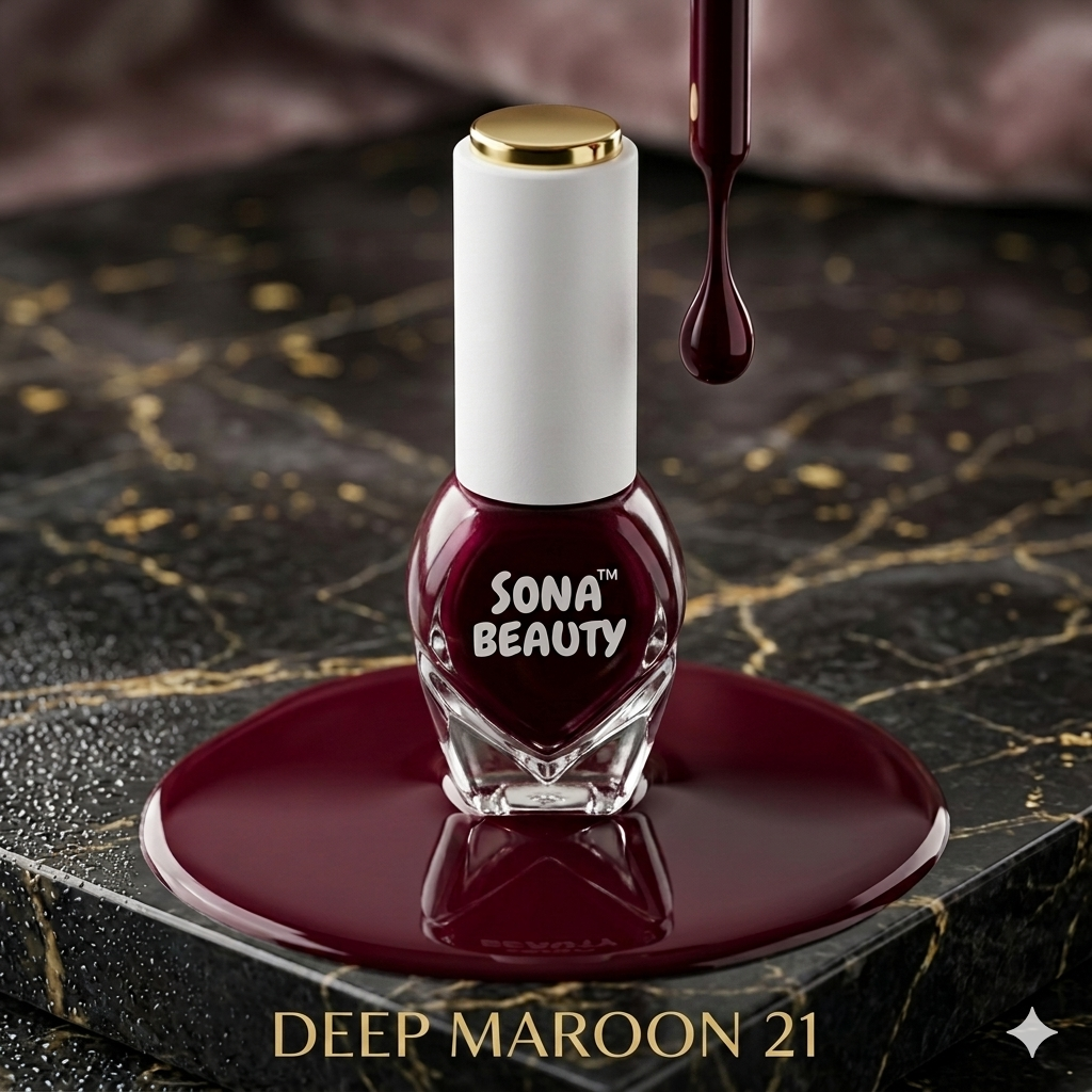 NAIL POLISH, DEEP MAROON 21
