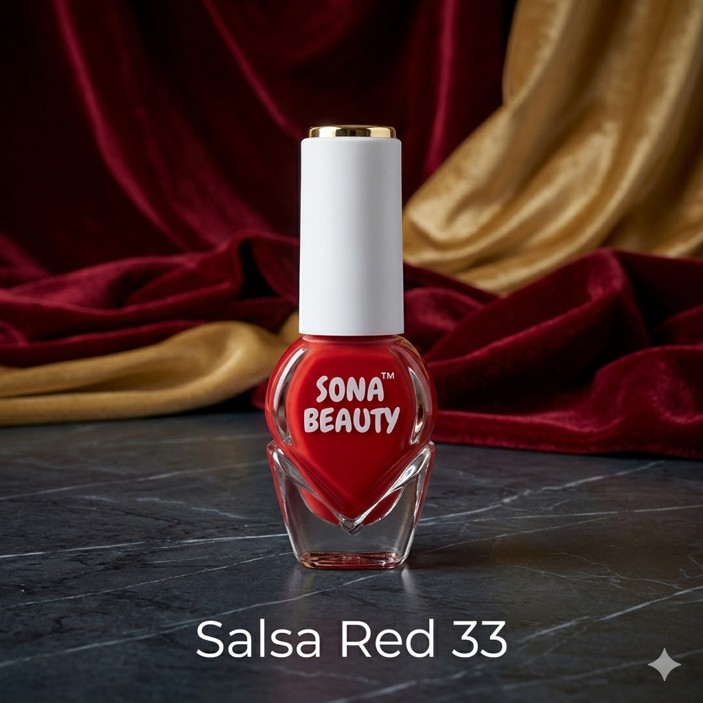 NAIL POLISH, SALSA RED 33