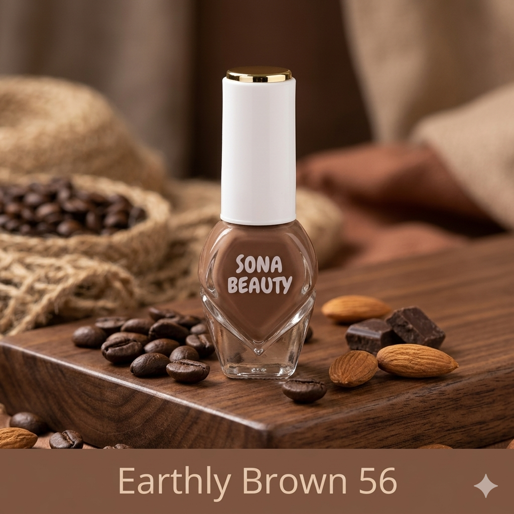 NAIL POLISH, EARTHLY BROWN 56