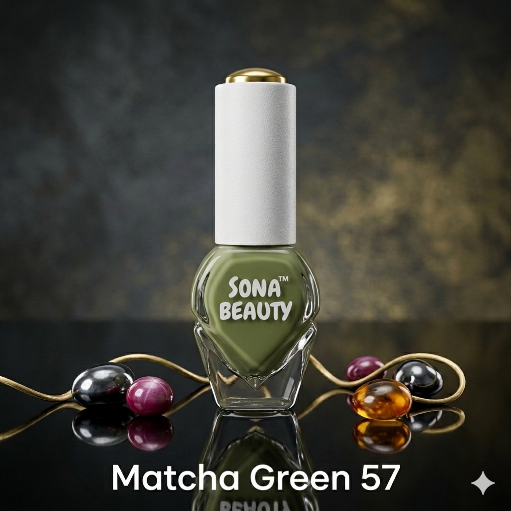 NAIL POLISH, MOTCHA GREEN 57
