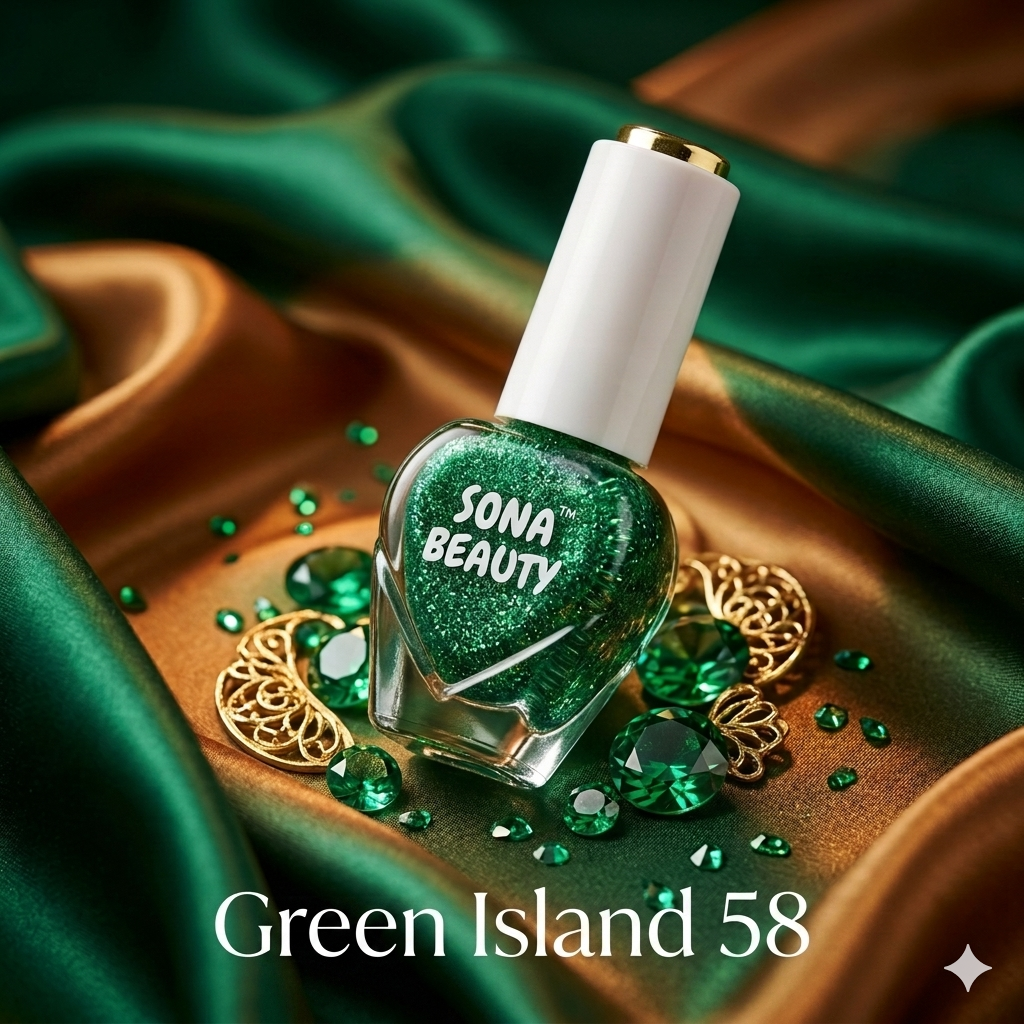 NAIL POLISH, GREEN ISLAND 58