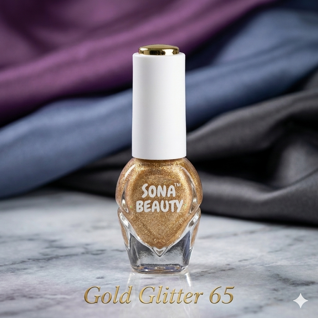 NAIL POLISH, GOLD GLITTER 65