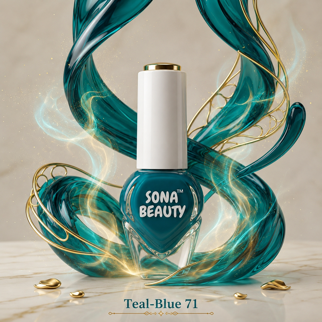 NAIL POLISH, TEAL BLUE 71